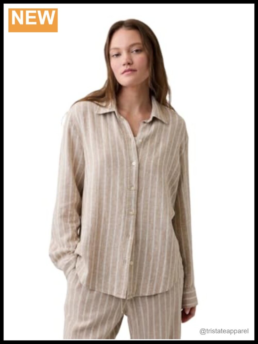 GAP Linen Easy Shirt Women's Button Down Short Sleeve
